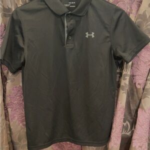 Boys Under Armour Black Polo Shirt